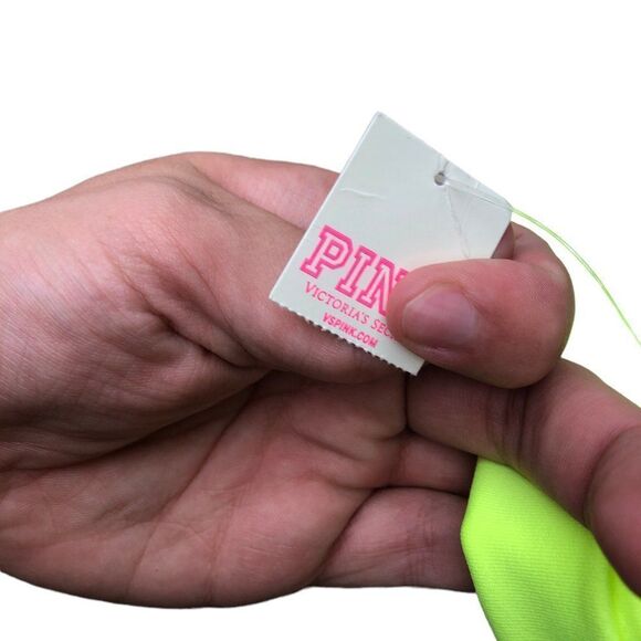 Brand New Pink By Victoria's Secret Neon Green Shorts Small - Picture 8 of 9